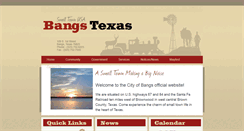 Desktop Screenshot of cityofbangs.org
