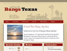 Tablet Screenshot of cityofbangs.org